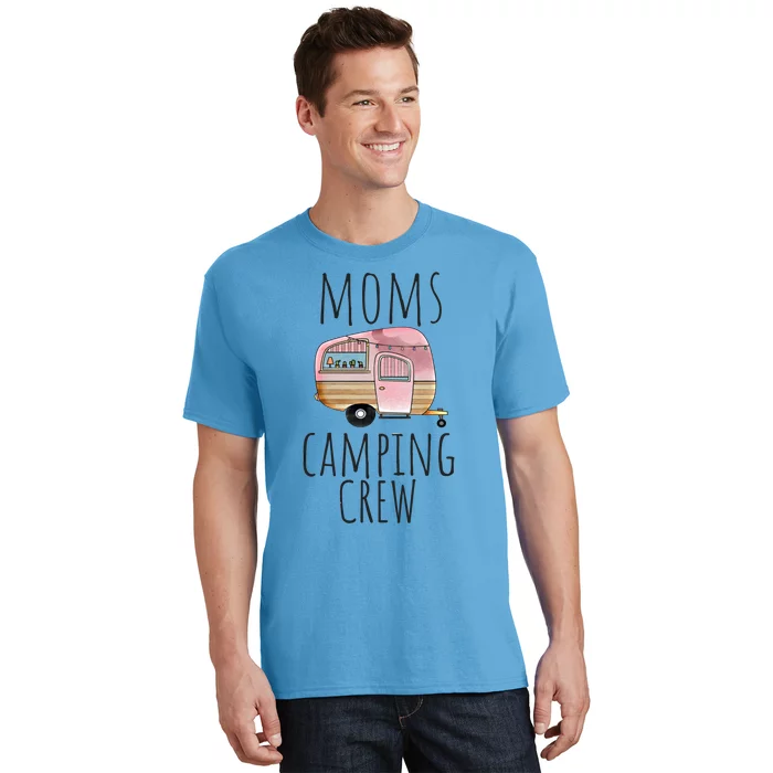 Funny Camping Life Cute Family Brown Pink Moms Camping Crew Gift T-Shirt