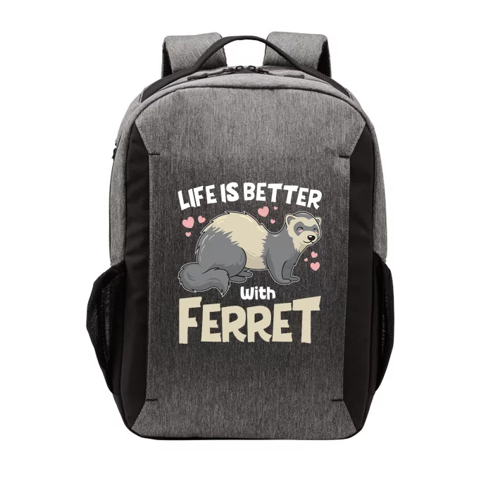 Funny Cute Life Is Better With Ferret Vector Backpack