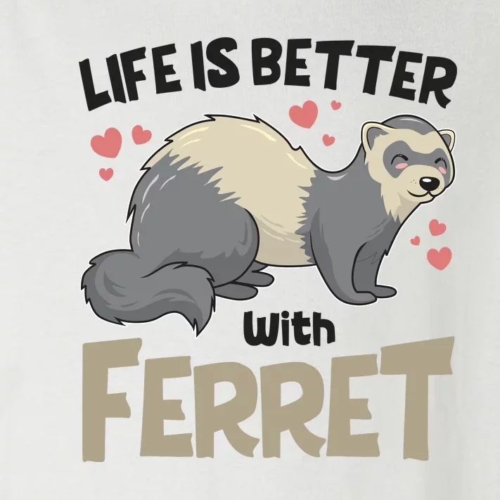 Funny Cute Life Is Better With Ferret Toddler Long Sleeve Shirt