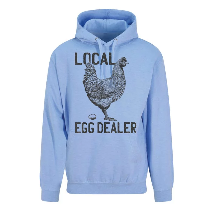 Funny Chicken Local Egg Dealer Support Unisex Surf Hoodie