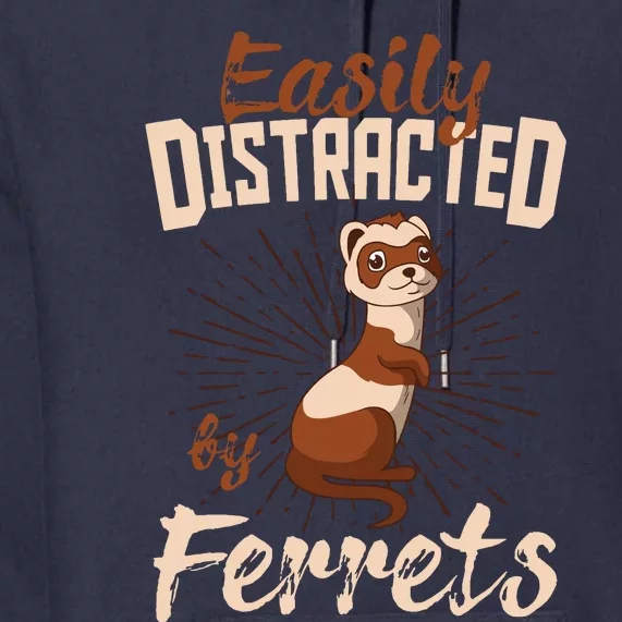 Ferret Cute Lover Expert Mustelidae Premium Hoodie