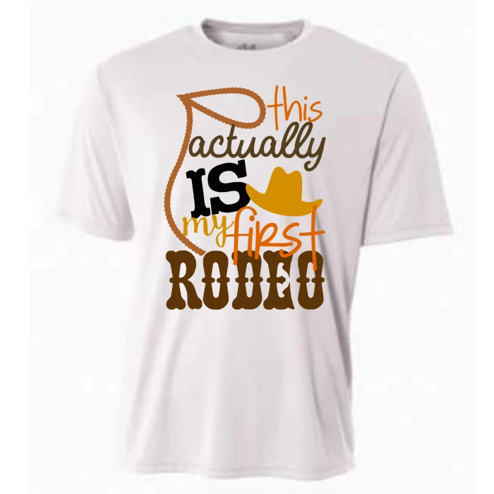 Funny Country Life Howdy This Actually Is My First Rodeo Cooling Performance Crew T-Shirt