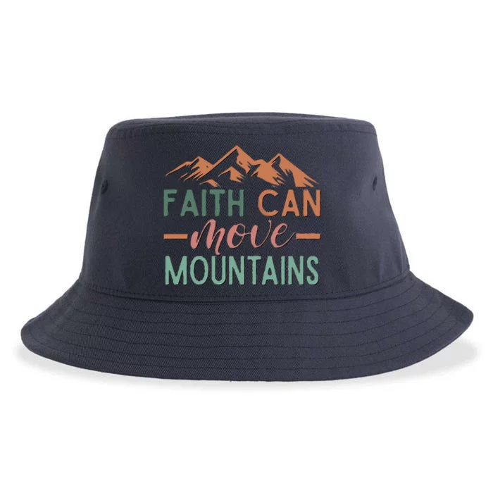 Faith Can Move Mountains Sustainable Bucket Hat