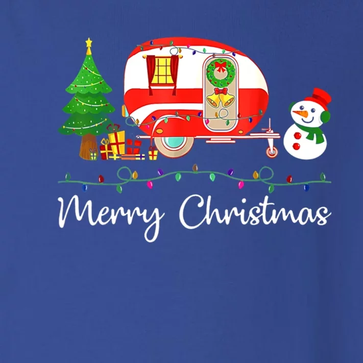 Funny Camping Merry Christmas Campers Snow Great Gift Toddler Long Sleeve Shirt