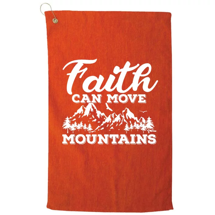 Faith Can Move Mountains Platinum Collection Golf Towel