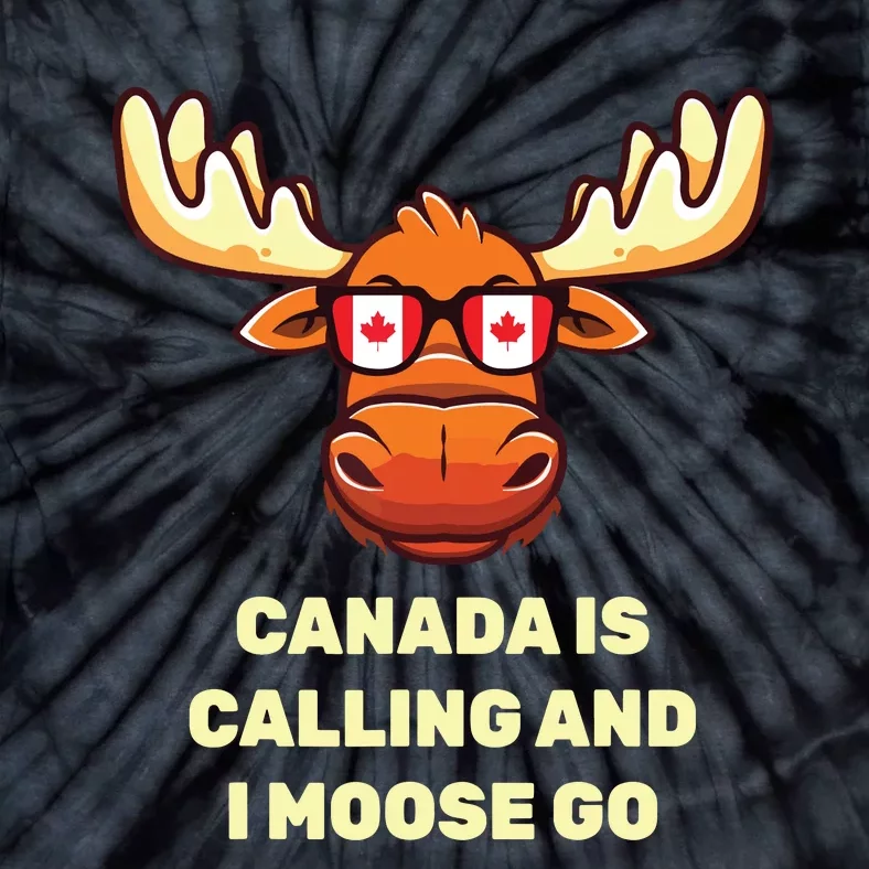 Funny Canadian Moose Canada Flag Tie-Dye T-Shirt