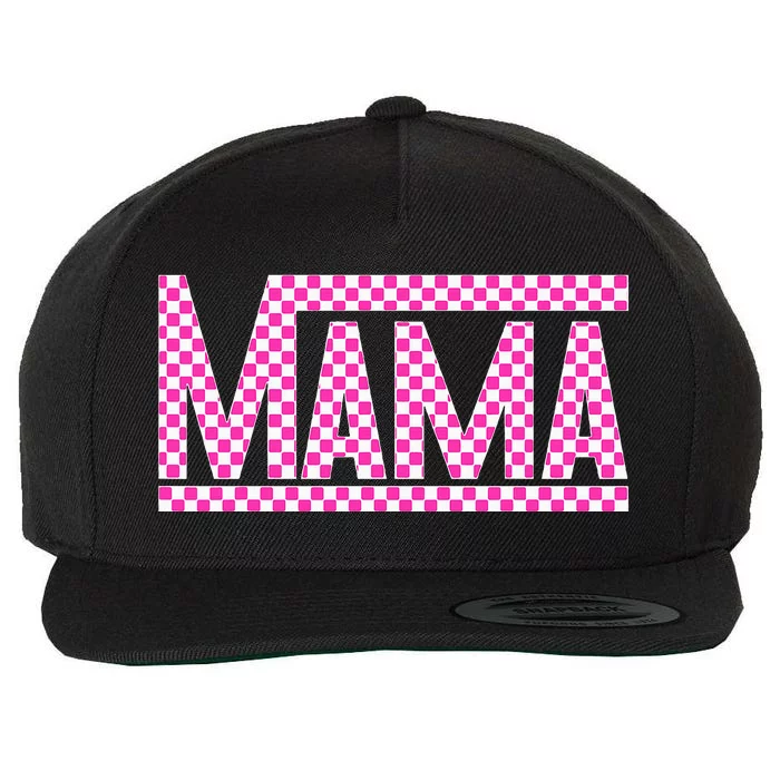 Funny Checkered Mama Color Gift Women Wool Snapback Cap