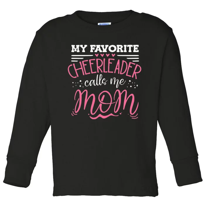 Funny Cheerleading Mother Cheer Mom Toddler Long Sleeve Shirt