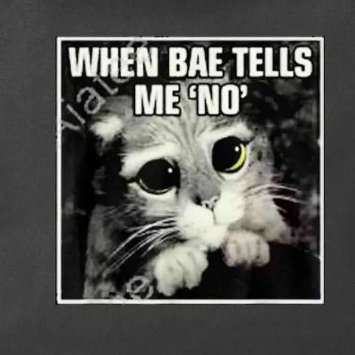 Funny Cat Meme When Bae Tells Me No Zip Tote Bag