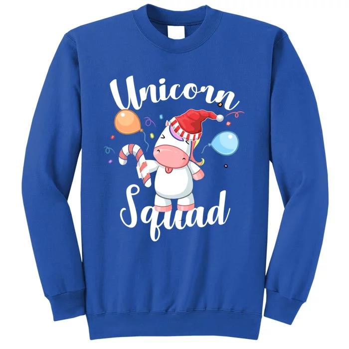 Funny Christmas Matching Tees For Girls Xmas Unicorn Squad Gift Tall Sweatshirt