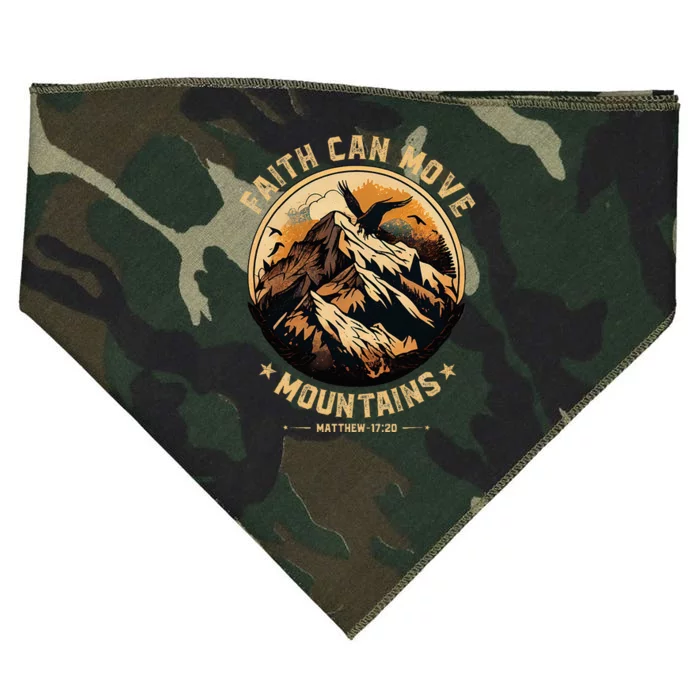 Faith Can Move Mountains Christian USA-Made Doggie Bandana