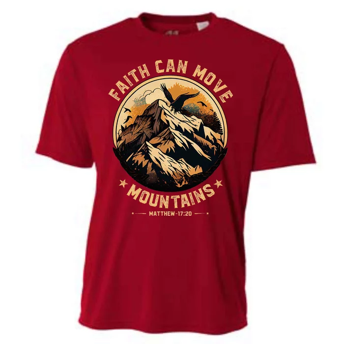 Faith Can Move Mountains Christian Cooling Performance Crew T-Shirt