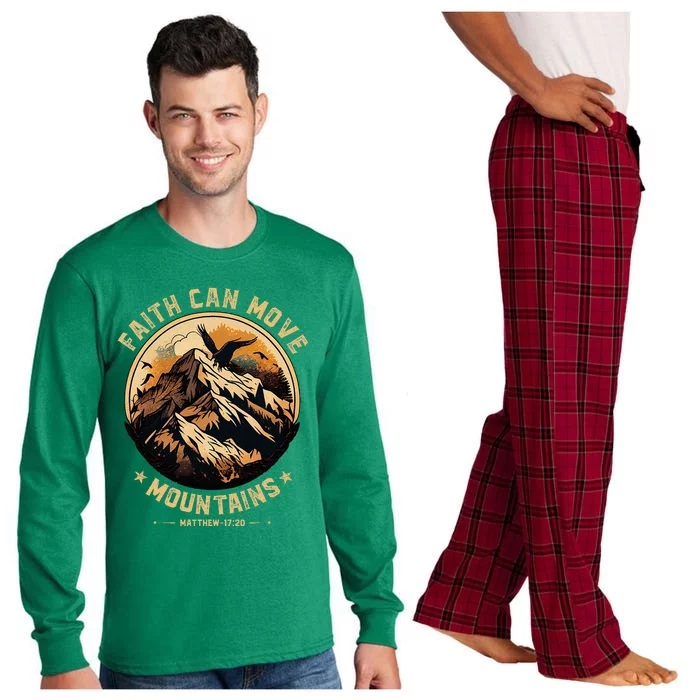 Faith Can Move Mountains Christian Long Sleeve Pajama Set