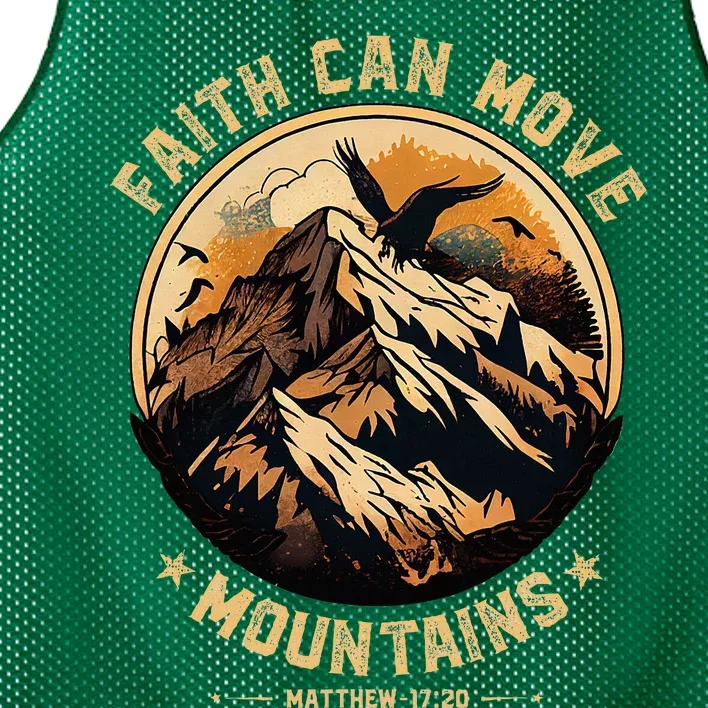 Faith Can Move Mountains Christian Mesh Reversible Basketball Jersey Tank