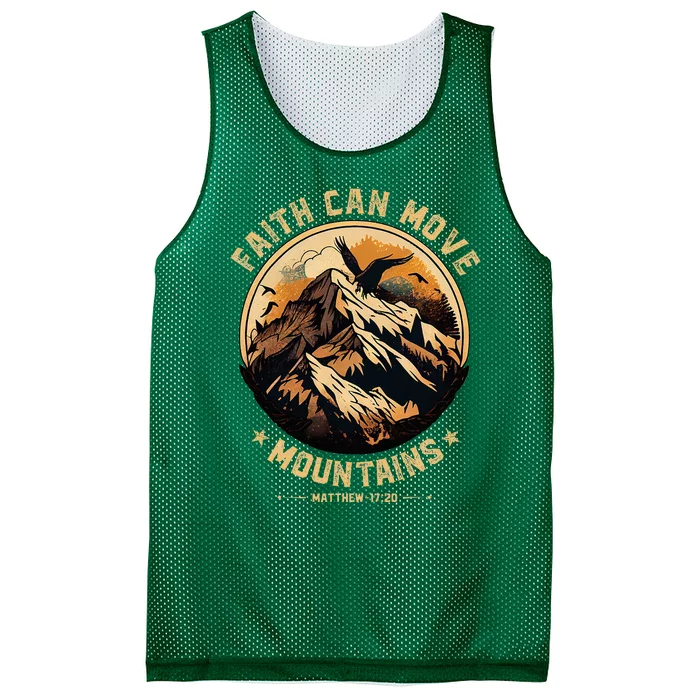 Faith Can Move Mountains Christian Mesh Reversible Basketball Jersey Tank