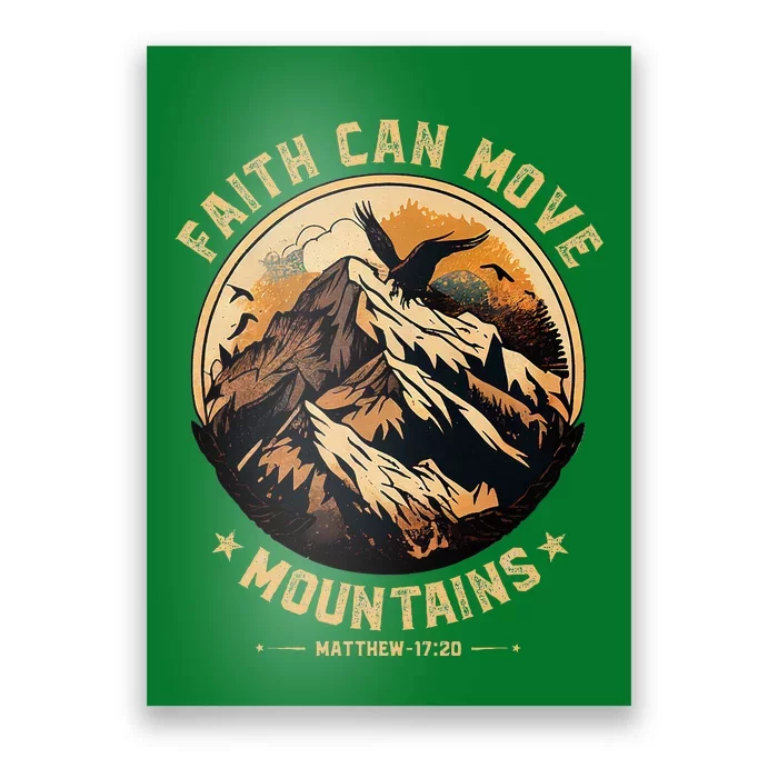 Faith Can Move Mountains Christian Poster