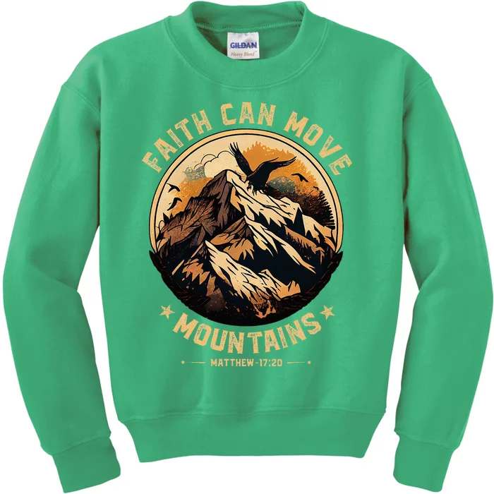 Faith Can Move Mountains Christian Kids Sweatshirt