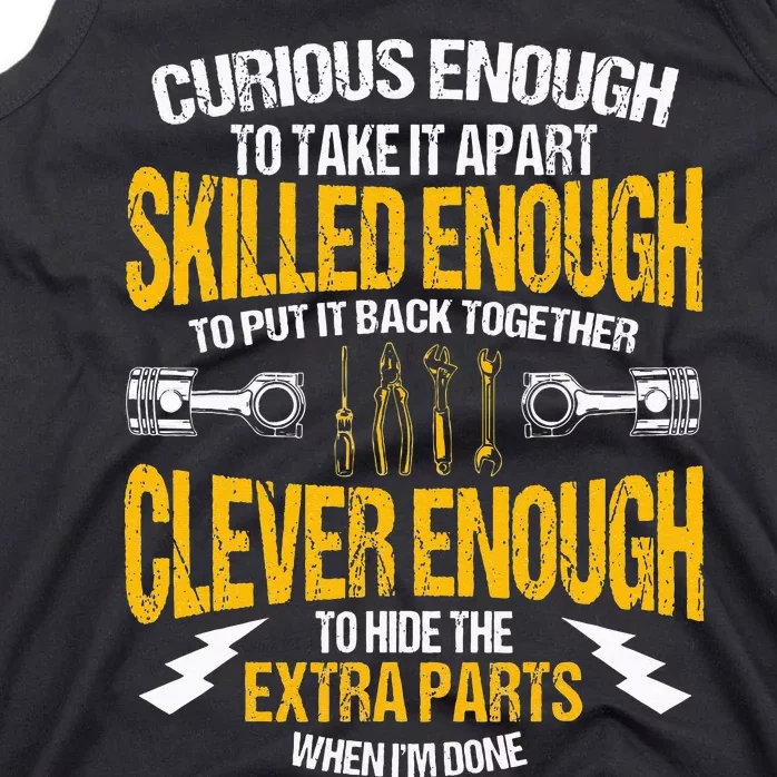 Funny Car Mechanic Gift Mechanic Tool Tuner Tank Top