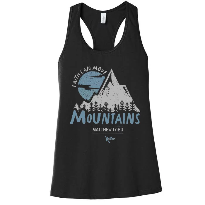 Faith Can Move Mountains Christian Women's Racerback Tank