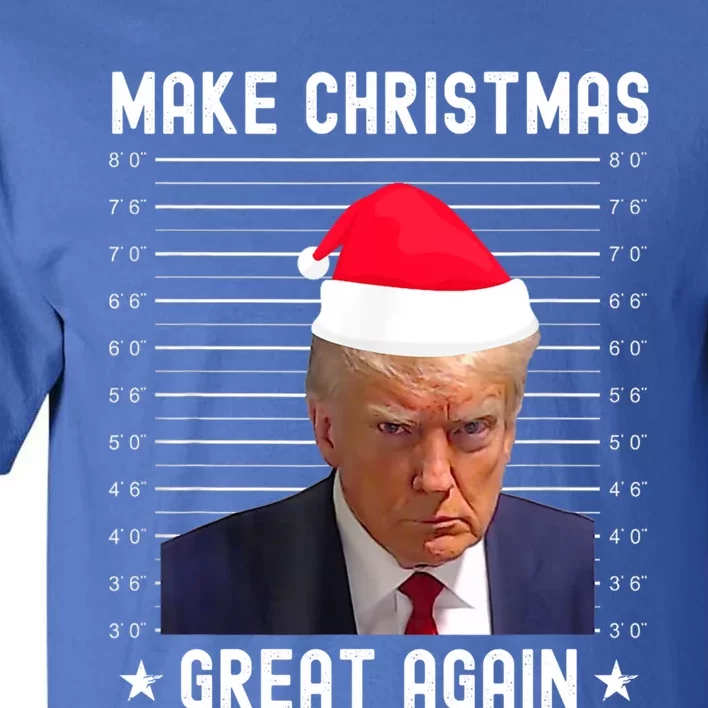 Funny Christmas Make Christmas Great Again Trump Mug Shot Gift Tall T-Shirt