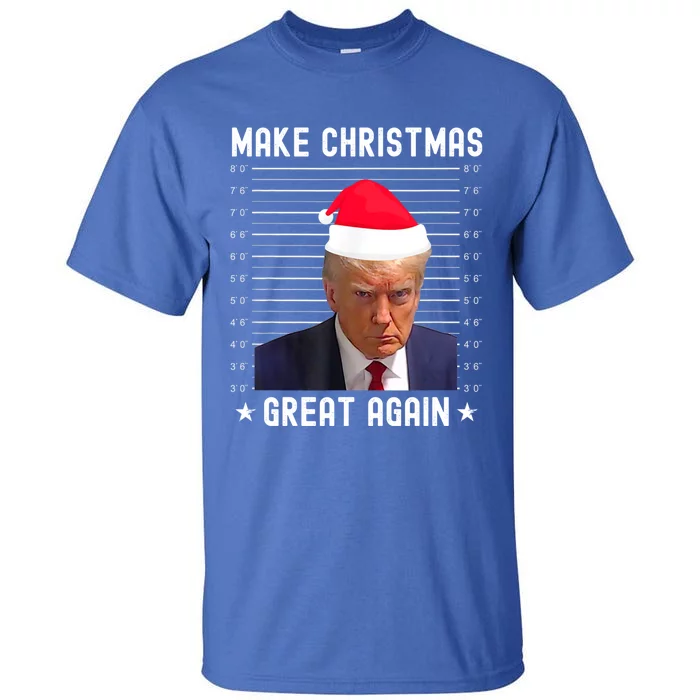 Funny Christmas Make Christmas Great Again Trump Mug Shot Gift Tall T-Shirt