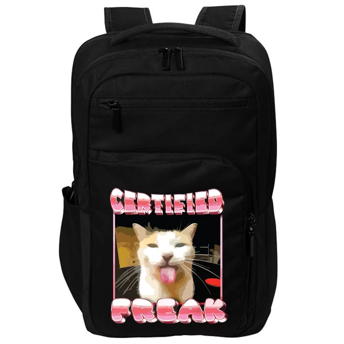 Funny Cat Meme Certified Freak Funny Cat Meme Impact Tech Backpack