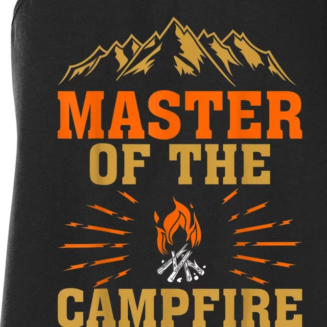 Funny Camping Master Of The Campfire Women's Racerback Tank