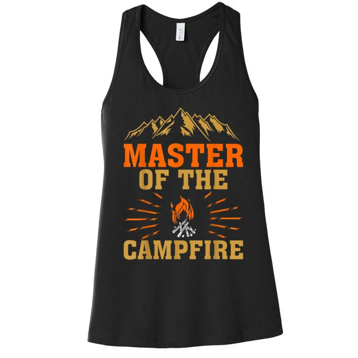 Funny Camping Master Of The Campfire Women's Racerback Tank