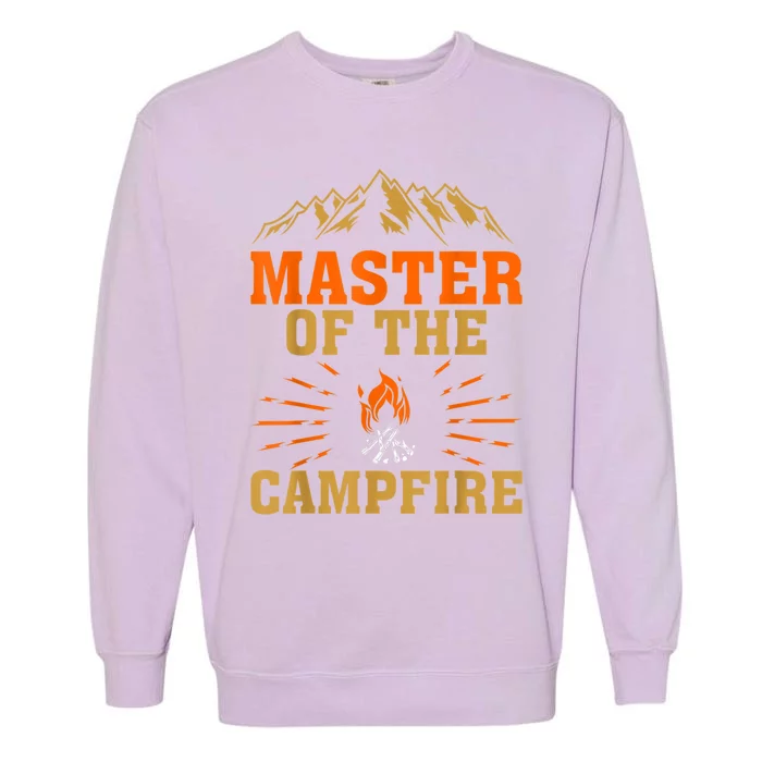 Funny Camping Master Of The Campfire Garment-Dyed Sweatshirt