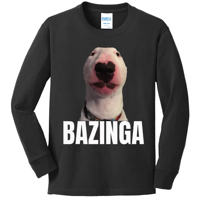 Funny Cringe Meme Dog Genz Trendy Kids Long Sleeve Shirt