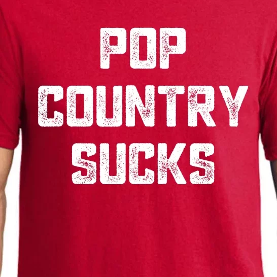 Funny Country Music Gifts Pop Country Sucks Pajama Set