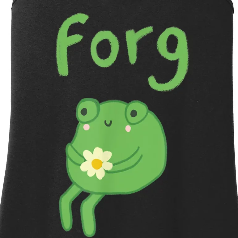 Frog Cake Meme Cute Aesthetic Forg Ladies Essential Tank