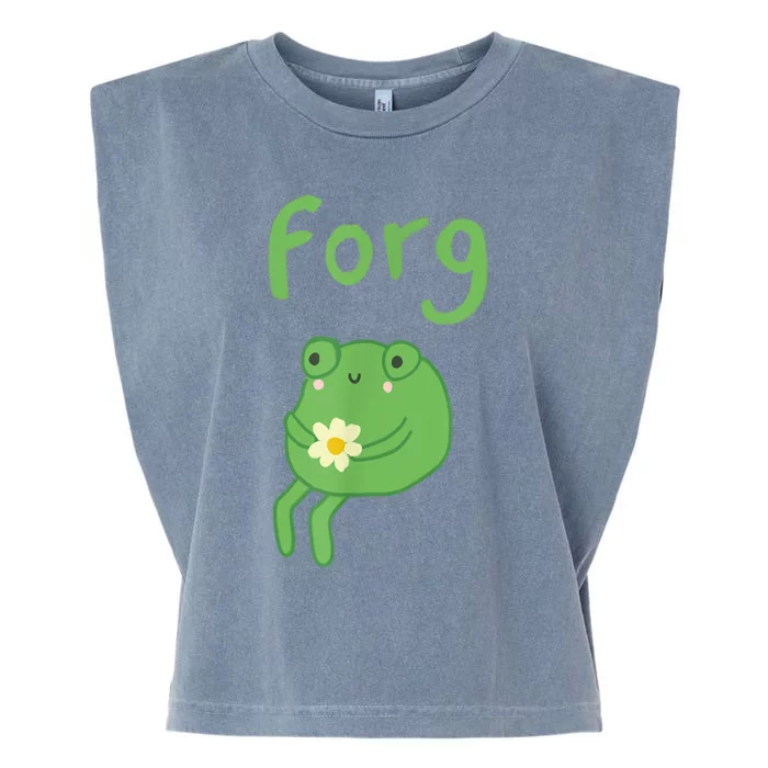 Frog Cake Meme Cute Aesthetic Forg Garment-Dyed Women's Muscle Tee