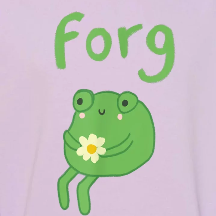 Frog Cake Meme Cute Aesthetic Forg Garment-Dyed Sweatshirt