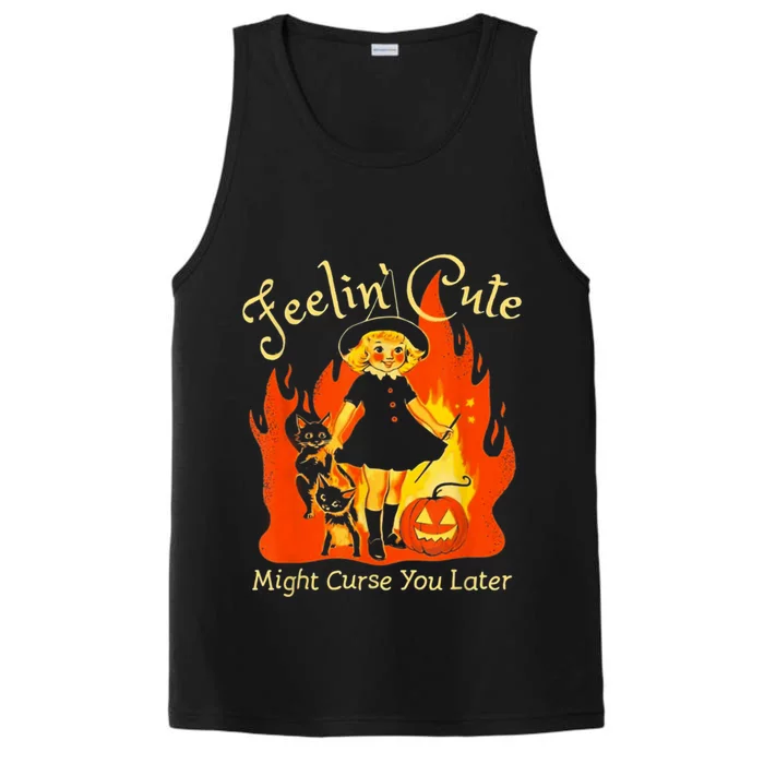 Feeling Cute Might Curse You Later Cute Witch Performance Tank