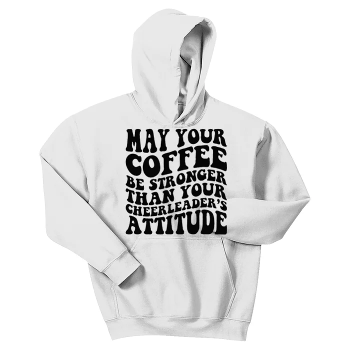 Funny Cheer Mom Coffee Saying Cheerleading Squad Mothers Day Kids Hoodie