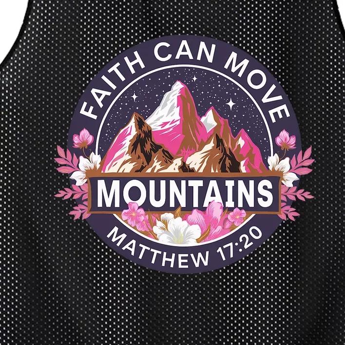 Faith Can Move Mountains Religious Christian Mesh Reversible Basketball Jersey Tank