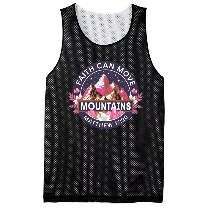 Faith Can Move Mountains Religious Christian Mesh Reversible Basketball Jersey Tank