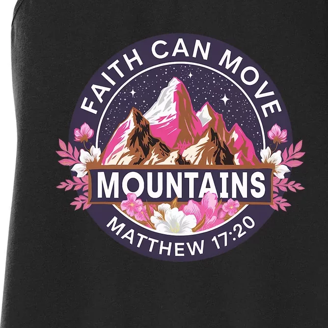 Faith Can Move Mountains Religious Christian Women's Racerback Tank