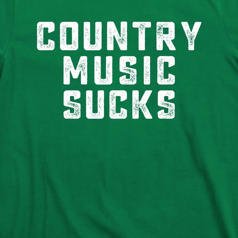 Funny Country Music Gifts Pop Country Sucks T-Shirt