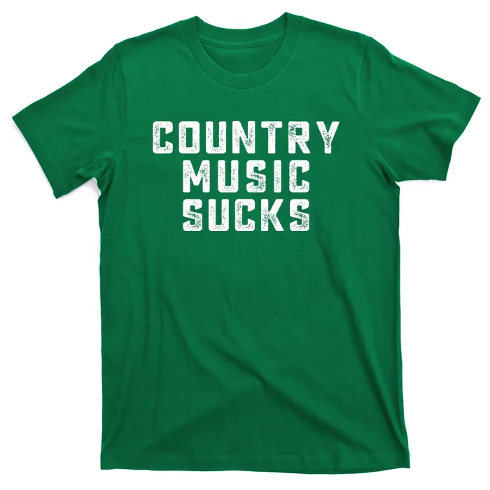 Funny Country Music Gifts Pop Country Sucks T-Shirt