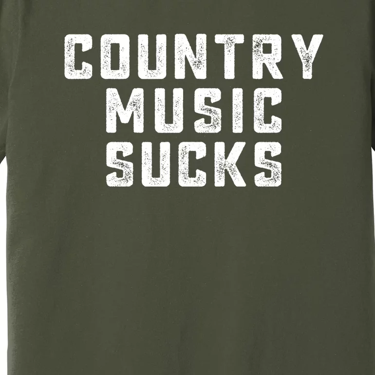 Funny Country Music Gifts Pop Country Sucks Premium T-Shirt