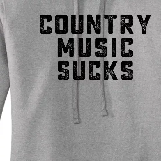 Funny Country Music Gifts Pop Country Sucks Women's Pullover Hoodie