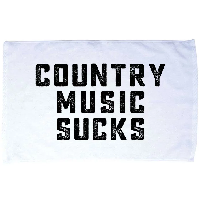 Funny Country Music Gifts Pop Country Sucks Microfiber Hand Towel