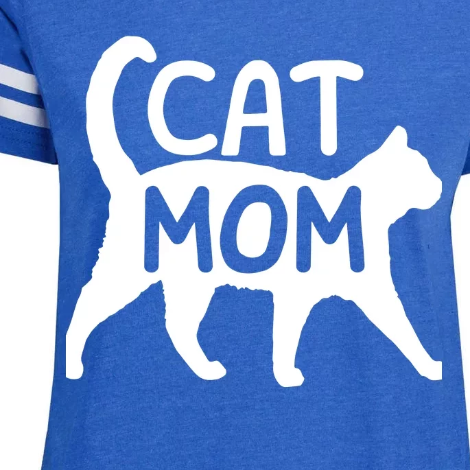 Funny Cat Mom Shirt For Women Cat Lovers Cute Mothers Day Enza Ladies Jersey Football T-Shirt