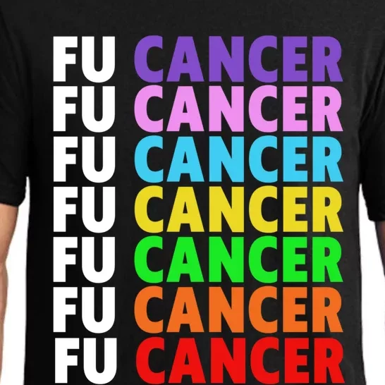 Fu Cancer Meaningful Gift Fuck Cancer Gift Fuck Cancer Awareness Gift Pajama Set