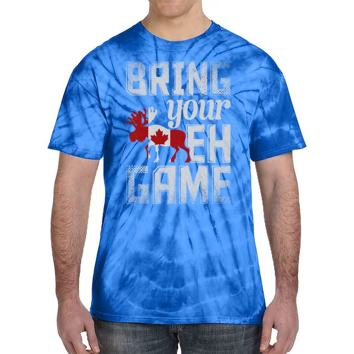 Funny Canadian Moose Maple Leaf Bring Your Eh Game Canada Gift Tie-Dye T-Shirt