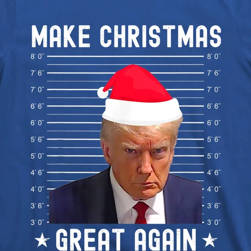 Funny Christmas Make Christmas Great Again Trump Mug Shot Gift T-Shirt