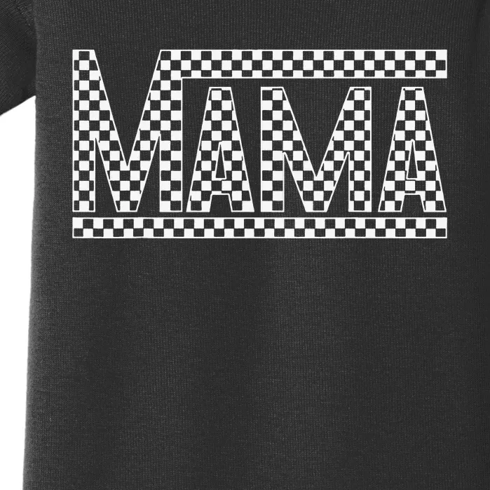 Funny Checkered Mama Black White Gift Baby Bodysuit