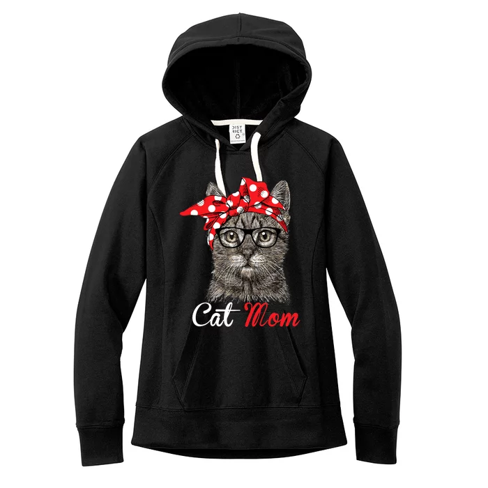 Funny Cat Mom For Cat LoversMothers Day Gift Women's Fleece Hoodie